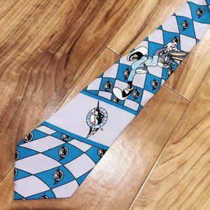 Vintage Mlb Florida Marlins Bugs Bunny Baseball Toons Neck Tie 1994 Necktie 56L